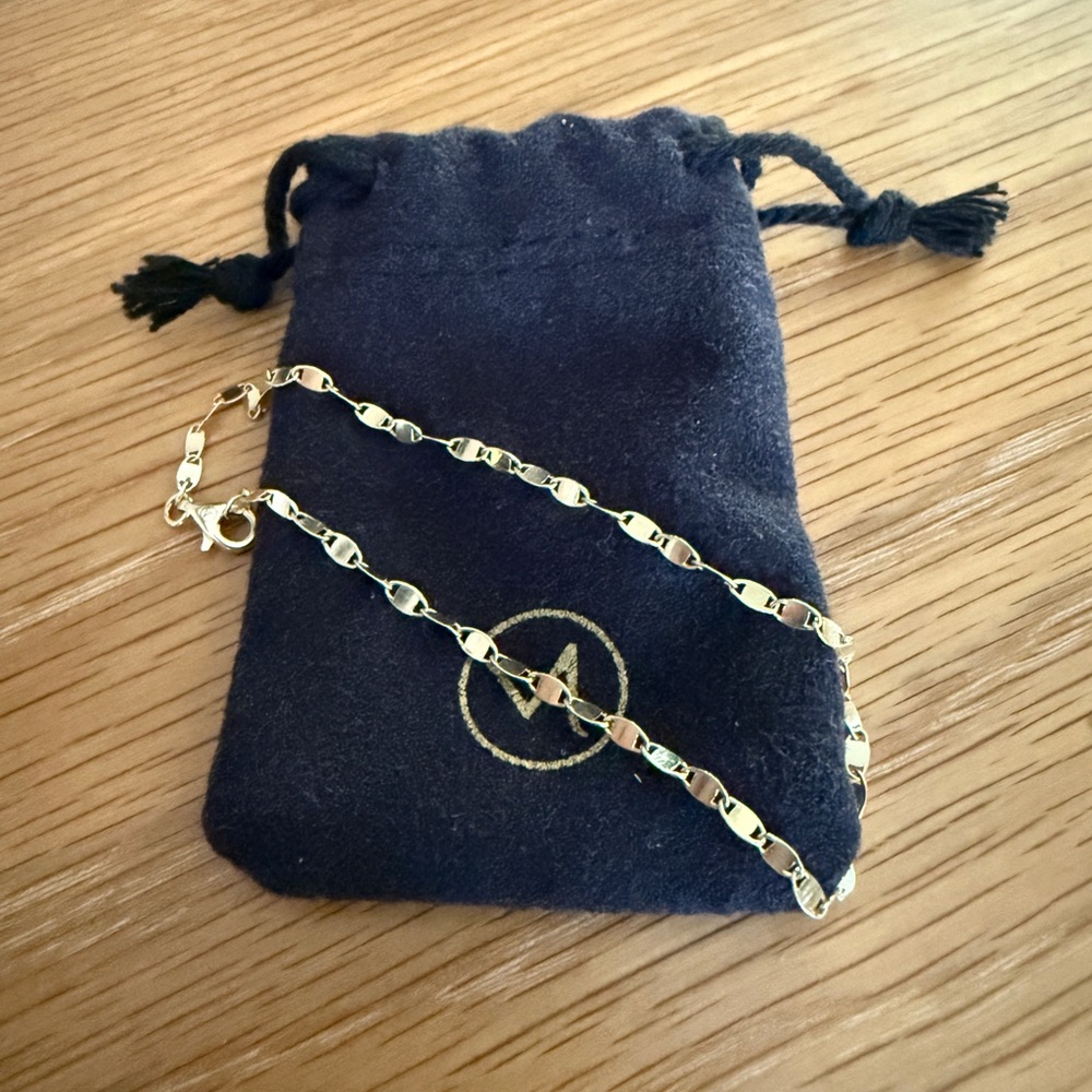 Mejuri 14k gold anchor chain bracelet